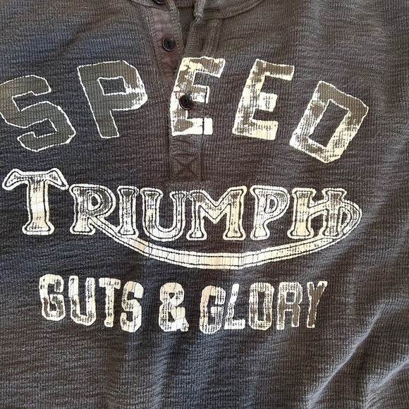 Triumph Speed Guts and Glory LS Shirt Vintage - Medium, Gray - Picture 6 of 8